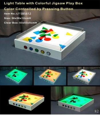 China For school light table with colorful jigsaw game box color controlled by pressing the button for sale