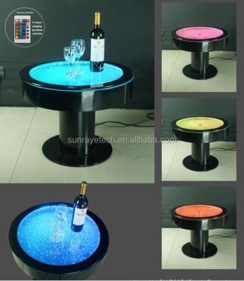 China Color-Changing Straight or Dancing Bubble Feature Around Color-Changing LED Water Bubble Cafe Dining Table for KTV Restaurant Bar Club for sale