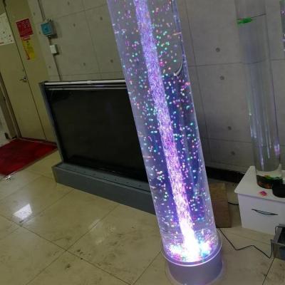 China Color-Changing Customized Straight Or Dancing Bubble Feature 2021 Floor Standing LED Bubble Tube Cylinder Water Bubble Tube For Home Office Hotel Restaurant Ceremony for sale