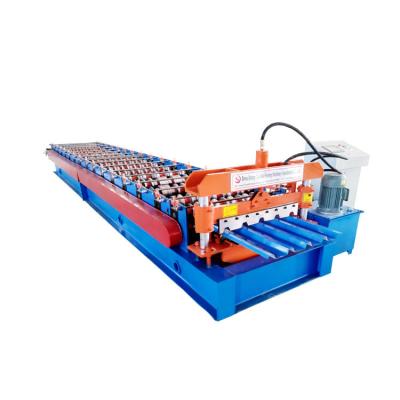 China Building Material Stores Porcelain Coating Steel Cold Roll Forming Machine for sale