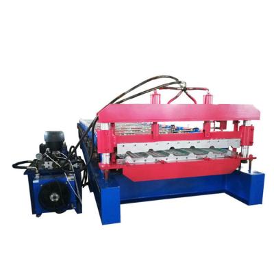 China Hotels Metal Tile Making Corrugated Roof Sheet Making Roll Forming Machine for sale