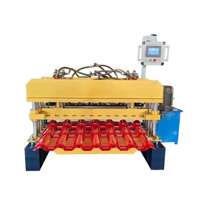 China Building Material Shop Glazed Roof And Tile Wall Panel Sheet Roll Forming Machine for sale