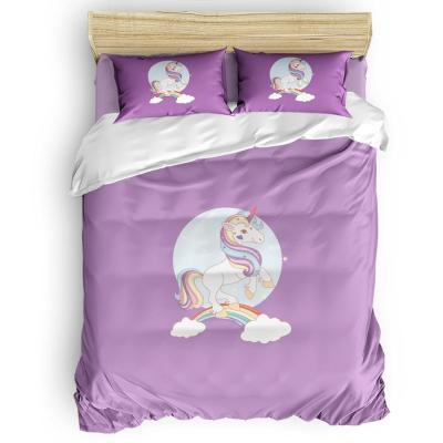 China Unicorn Bedding Set Kids 3D Bedding Set Nondisposable Duvet Cover For Baby for sale