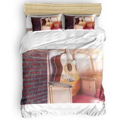 China Nondisposable Guitar Printing Baby Crib Bedding Set Comforter Set De Lit for sale