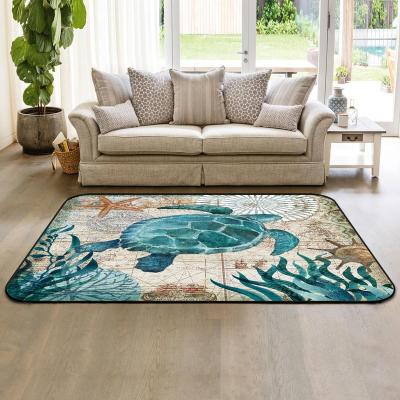 China Anti Slip Turtle Pattern Anti Slip Covers For Indoor Living Room Floor Customized Size Carpet for sale