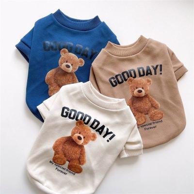 China Dogs Fashion Dog Clothes Leisure Cartoon Printing Small Dog Sweater Pet Clothing for sale