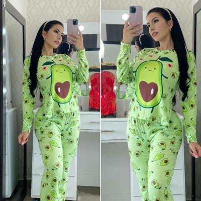 China New Arrival Women Cartoon Characters QUICK DRY Sleepwear 2 Pieces Pajamas Pants Set for sale