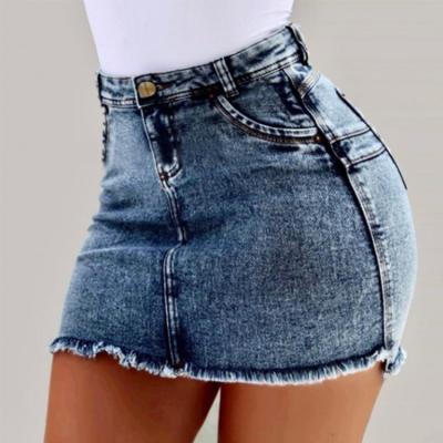 China Sexy Jeans Mini Skirt Waisted Jean Washed Skirts Denim Women's Waist Shorts Summer Fashion Woman Breathable Ladies New Tops for sale