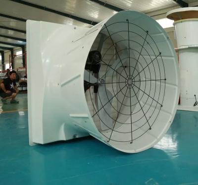 China GREENHOUSE.POULTRY FARM FRP Ventilation Exhaust Fan with Stainless Steel Blades Fiberglass Industrial Fan with Cone for sale