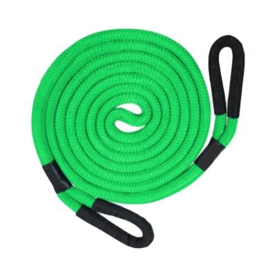 China 25mmx10m Nylon 4x4 Kinetic Energy Truck Kinetic Tow Recovery Double Nylon Braided Rope Snatch Strap Rope With Protective Sleeve for sale