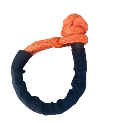 China Car Rescue High quality12mm 22T Orange Offroad Synthetic Soft Shackle Recovery Kit UHMWPE DIY Tools for sale