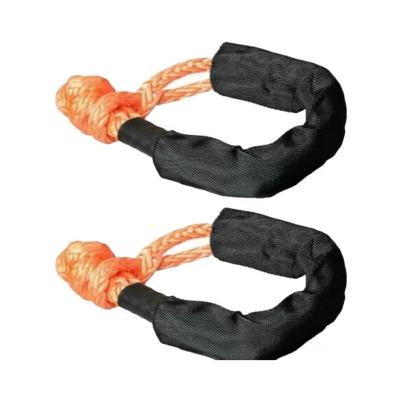 China Car Rescue High quality12mm 22T Orange Offroad Synthetic Soft Shackle Recovery Kit UHMWPE DIY Tools for sale