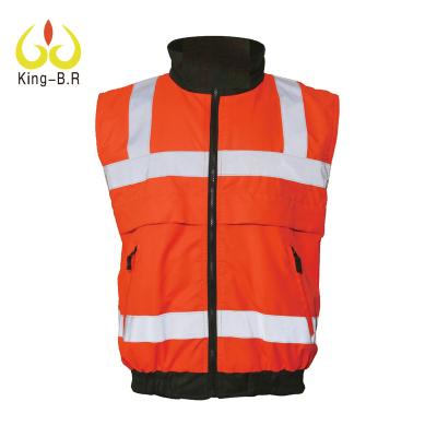 China Water Proof CSAZ96 1 Level 2 Mens Safety Waterproof Parka Black Waterproof Reflective Jacket With Reflective Strips for sale