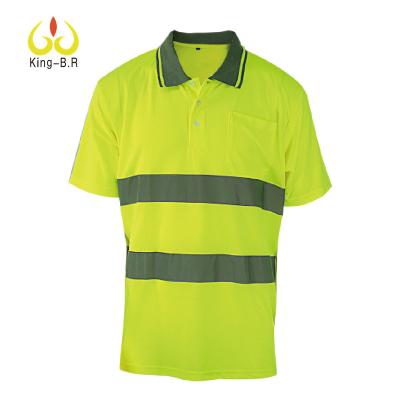 China High visibility Custom High visibility reflective workwear polo t shirt high visibility safety refle for sale