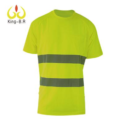 China High visibility Reflective cheap price High visibility reflective safety work shirt for men for sale