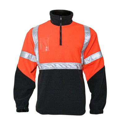 China Fire Proof High Visibility Safety Fleece Sweatshirt Reflective Jacket For Worker for sale