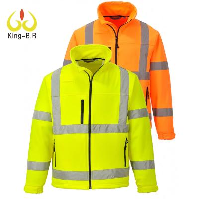 China Wholesale Force Worker Safety Reflective Softshell Jacket Water Proof Hi Orange Softshell Jacket for sale