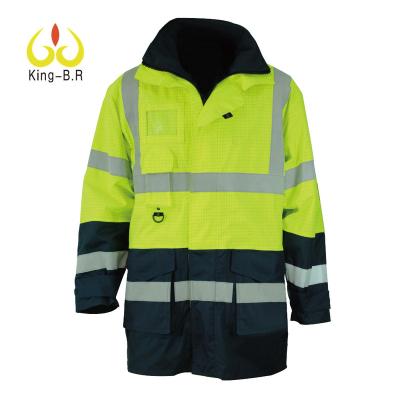 China Water Proof Wholesale Contrast High Quality Fire Retardant Parka Work Fire Resistant Jacket for sale