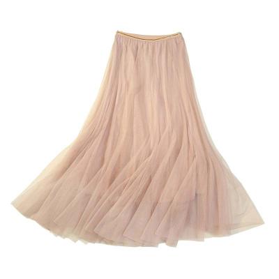 China Daily Life High Waist Anti-static Women Tulle Skirt Midi Waist Skirt Elastic Causal Women Mini Skirts High Quality for sale