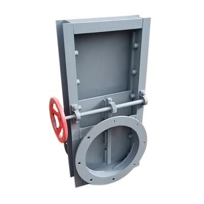 China Open Closed Type Manual Knife Gate Valve Flange Cast Steel Wafer Knife Gate Valve for sale