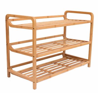 China Hot Sale Cheap Bamboo Wooden Shoe Rack Display Designs (Other) Wood Adjustable for sale