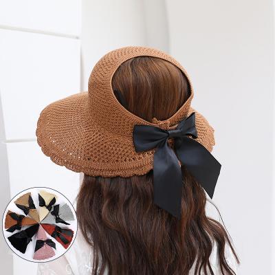 China Factory Direct Sale JOINT Adjustable Bow Cavity Knitted Breathability Sun Gorra Visor Hat for sale