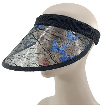 China 2021 Most Picture Products Lace Embroidery Travel Sunblock Hat Adjustable Sun Visor Hat for sale