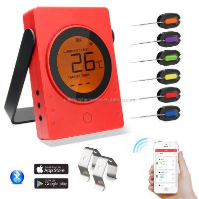 China With Support Back Bluetooth Meat Thermometer Digital BBQ Cooking Thermometer with 4 Probes for sale