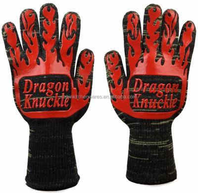 China Withstands extreme heat up to 932˚; ° F Best Oven Mitts Heat Resistant BBQ Cooking Gloves for sale