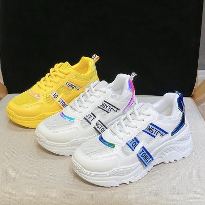 China Lightweight Women's Fashion Sneakers Wholesale Popular Lace Shoes 2020 New for sale