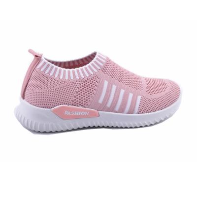 China 2019 Brand Fashion Casual Breathable Ladies Fly Knit Fabric Sports Shoes for sale