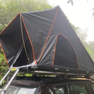 China Best Size Alu Cabin Roof Top Tent Custom Family Waterproof Triangle Extended Type Hard Shell Triangle Roof Top Tent for sale