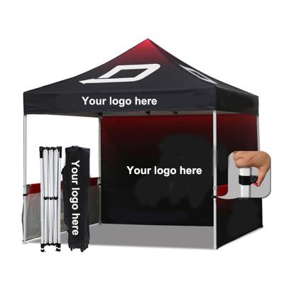 China Low Price Exhibitons 3x3m Outdoor Gazebo Pop Up Canopy Tent Folding Window Sidewalls Trade Show Tent for sale