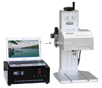 China Pneumatic Metal Dot Pin Marking Machine for Metal Iron Aluminum Steel Brass VIN Code /number 0.1-1.5mm NC 430*330*675; ZHE for sale