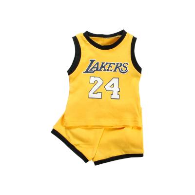 China Babies 1-3 Years Casual Sports Baby Clothes Summer Baby Sleeveless Sports Suit for sale