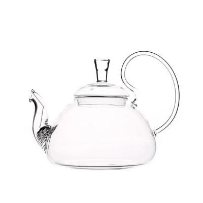 China Sustainable Hot Selling Multi Function Teapot Glass Heat Resistant Glass Filtering Teapot for sale