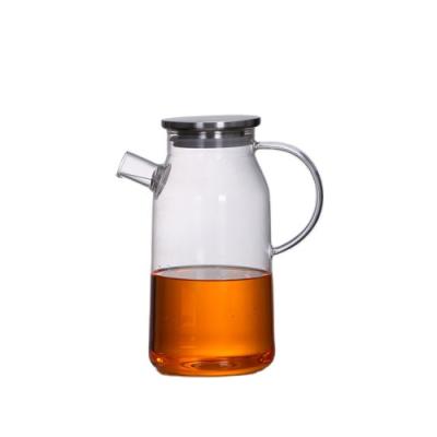 China Viable Wholesale Homemade Hot Water Daily/Cold Jug, Juice And Iced Tea Beverage Carafe Glass Water Jug for sale