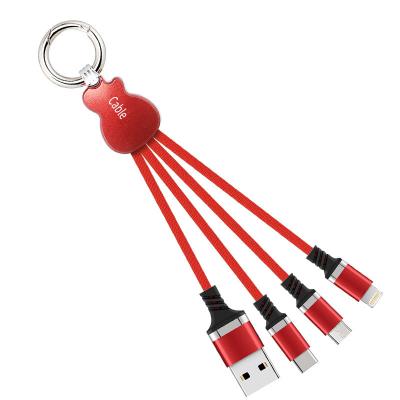 China Mobile Phone Types 3 Nylon Braided Charging Cable 1USB Usb Data Cable For Phone for sale