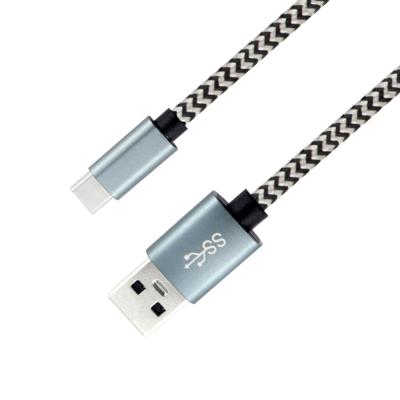 China Mobile Phone Types Nylon Braided Type-C Cable , Usb Type C 3.1 Usb To Usb Type A Charging 3.0 Data Cable For Phone for sale