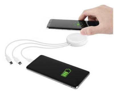 China Mobile Phone 10W Fast Wireless Charger 3 in 1 USB Interface with 3 Ports for Iphone Type-C and All Android for sale