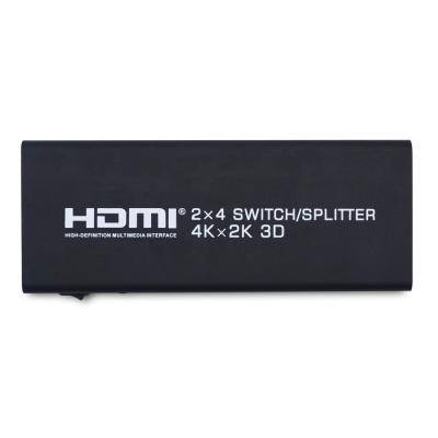 China HDMI 1.4 4K *2K 2X4 HDMI Switcher / Splitter with aux support. TV DVD PS4 3.5MM audio/SPDIF audio output UHD for sale