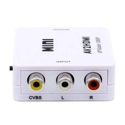 China No need to install drivers 1080P mini av to hdmi converter, hd av to hdmi video converter, av input hdmi output converter for sale