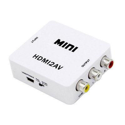 China HDMI2AV Mini HDMI 4K Compound Input To 3 RCA Video AV CVBS 1080p Audio Output Converter Box For Computer DVD To HDTV JL-C3011 for sale