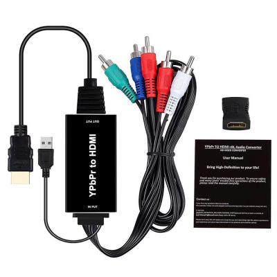 China YPbPr component + RCA audio input to HDMI output converter cable adapter 2m 1080P JL-C6002 for sale