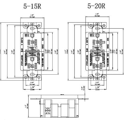 China GFCI Receptacle Shanghai Linsky UL LTG20WR 20A GFCI NEMA 5-20 Weather Resistant 125V/60Hz GFCI Receptacle for sale