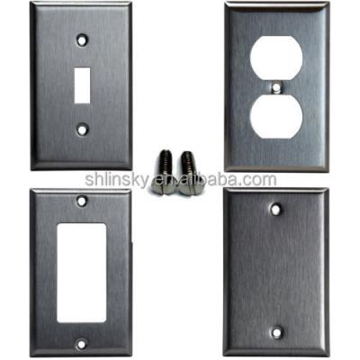 China Decorative Steel Material 1-Gang Safety /GFCI Plate Include 2 Pcs Screws 2 3/4