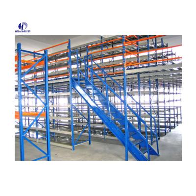 China Heavy Duty Corrosion Protection HEDA Manufacturing Factory Storage Shelf Rack Mezzanine Floor Racking System for sale