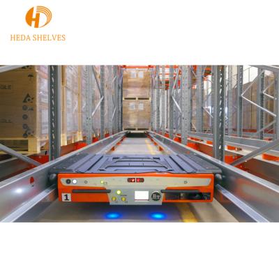 China Corrosion Protection Automated Retrieval Stainless Steel Storage Pallet Rack / Pallet Shuttle for sale