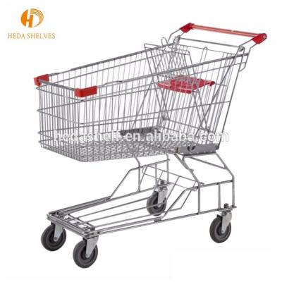 China Rolling Out 4 Wheel Trolley Cart Shopping Cart With Handle Cover for sale