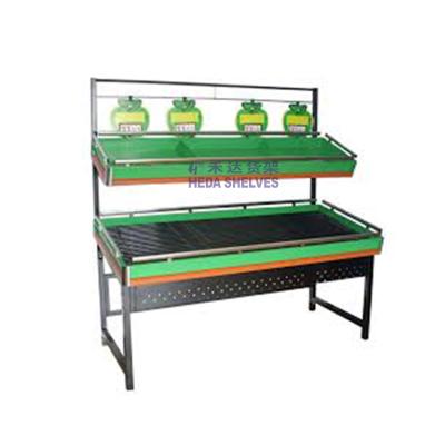 China Single Sided High Class Supermarket Fruit Vegetable Display Rack For Shop And Store for sale